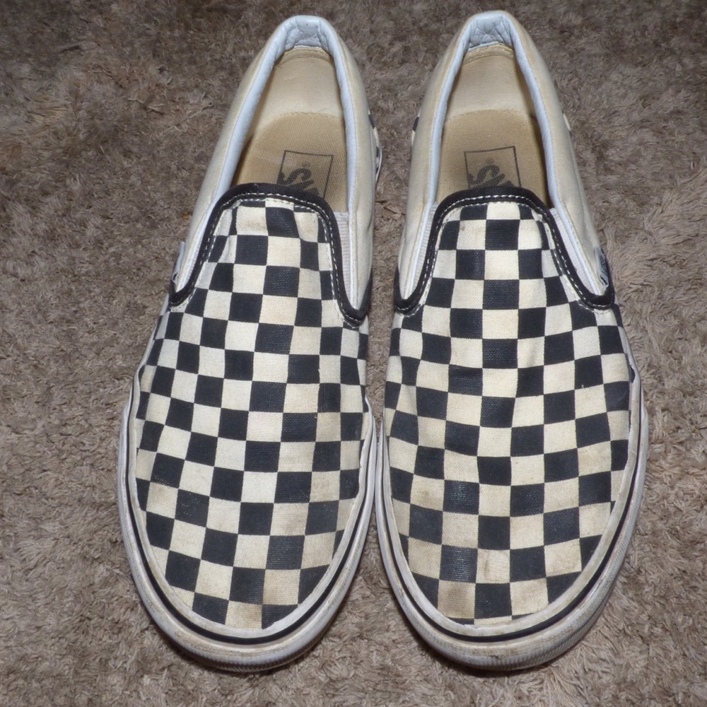 Checkered Slip On Vans